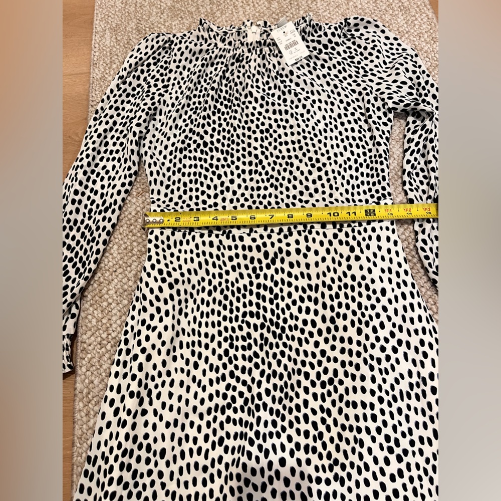 J. Crew Black and White Long Sleeve Dress - Picture 5 of 6